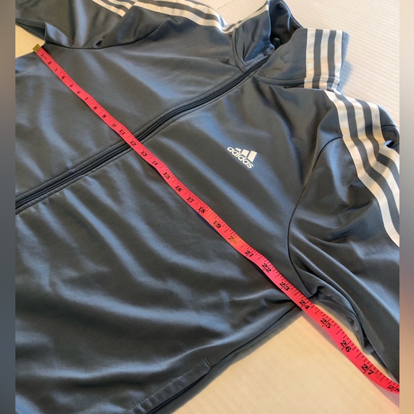Adidas Light Blue Three Stripe Track Jacket. Size XL - Picture 11 of 12
